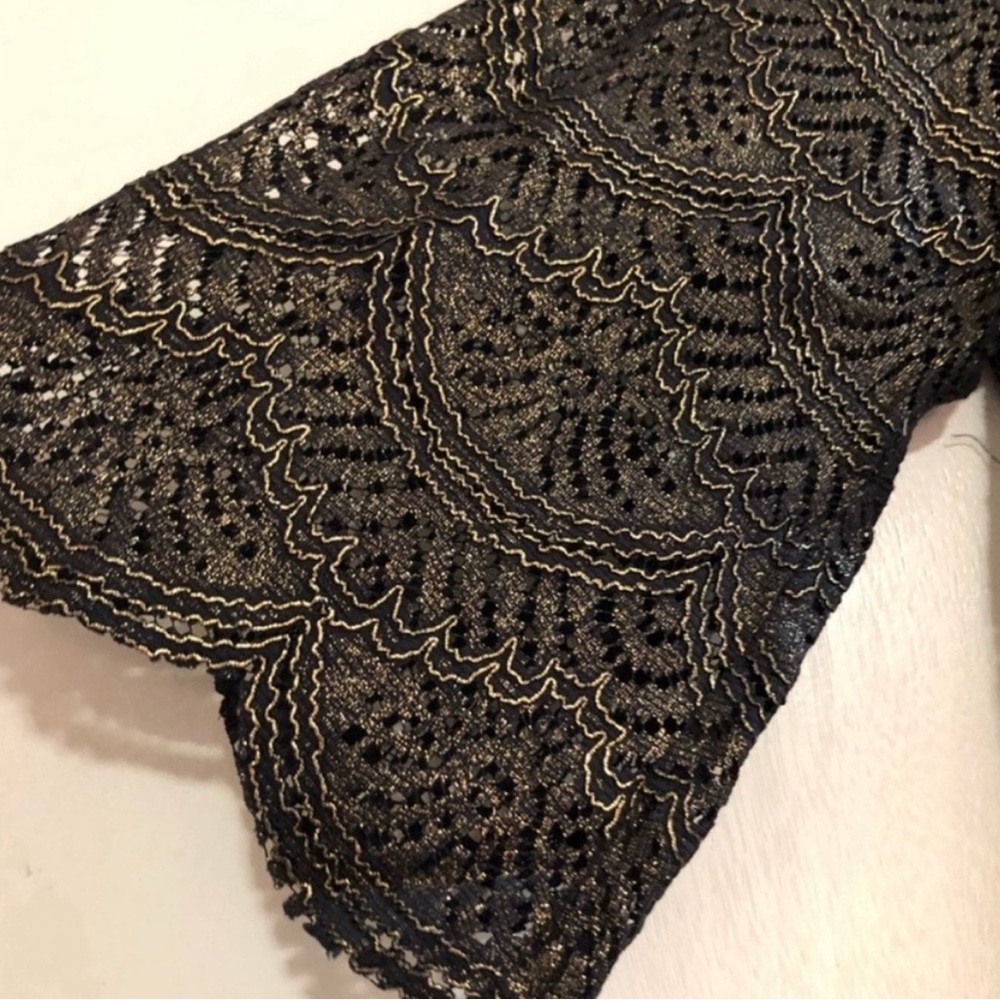 NWOT - Francesca's - Classic Black and Gold Dress - Size Large - Picture 3 of 7